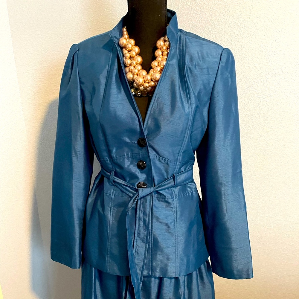Cobalt Blue Silk-like suit